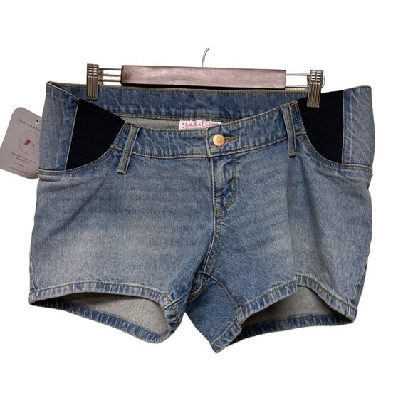 Isabel Maternity Pants - NEW! Isabel Maternity Midi Short Denim Blue Jeans Women's Size 8